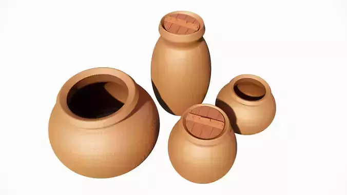 Earthenware Pot  Free 3D model