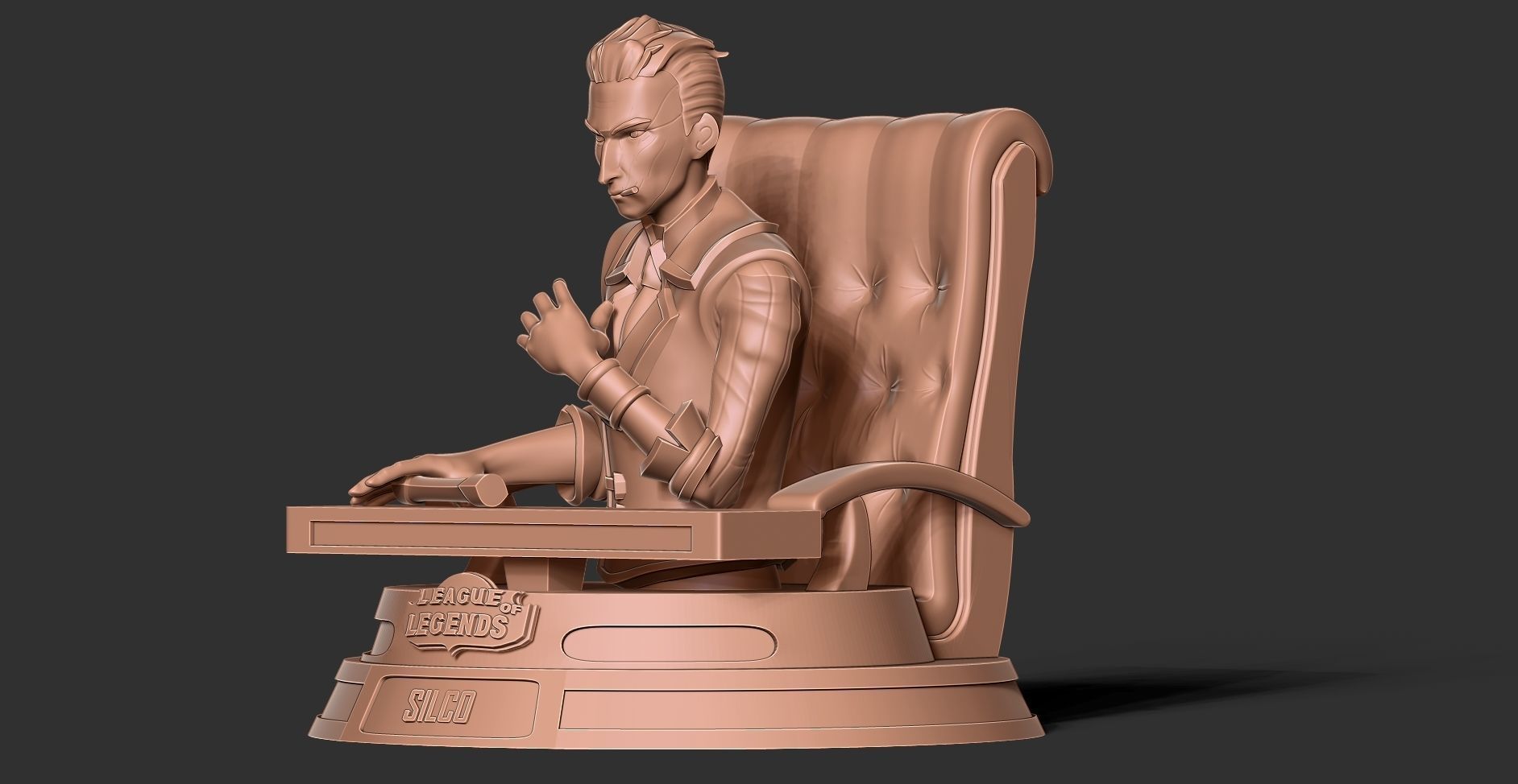 Silco bust - Arcane Fanart 3D print model_15