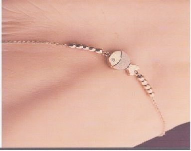 CG334 ankle bracelet with fish charm 3D print model
