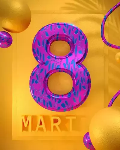 March 8 number mart 3D model