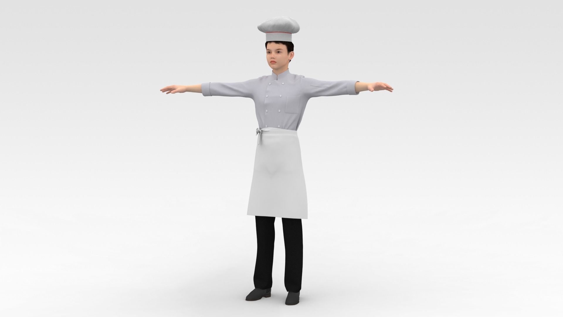 Male Chef 3D model_2