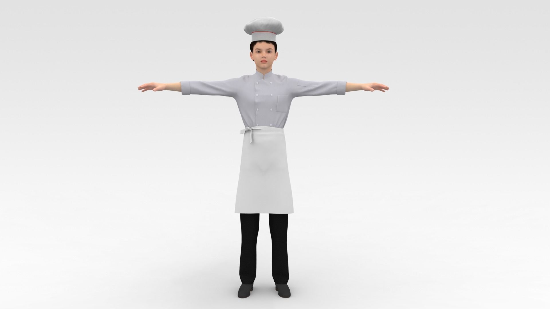 Male Chef 3D model_6