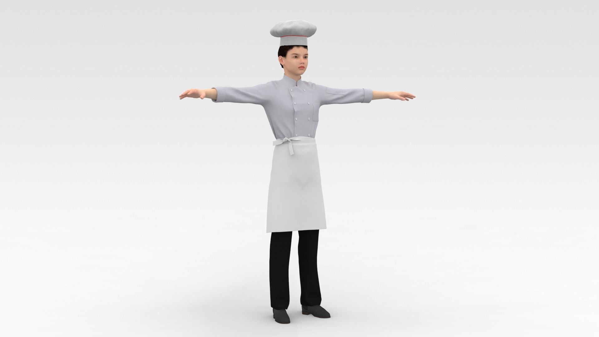 Male Chef 3D model_5