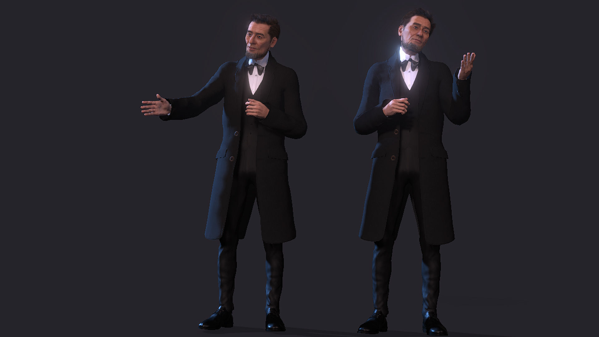 Abraham Lincoln High quality character full Rigged and Animated 3D model_8