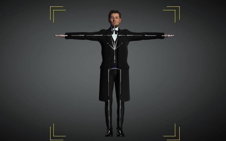 Abraham Lincoln High quality character full Rigged and Animated 3D model_9