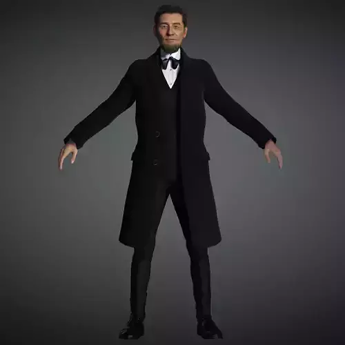 Abraham Lincoln High quality character full Rigged and Animated 3D model
