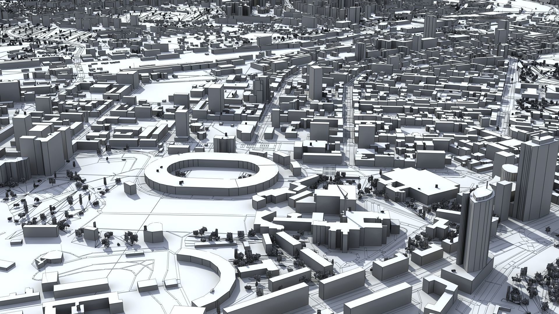 Kyiv City Ukraine Low-poly 3D model_48