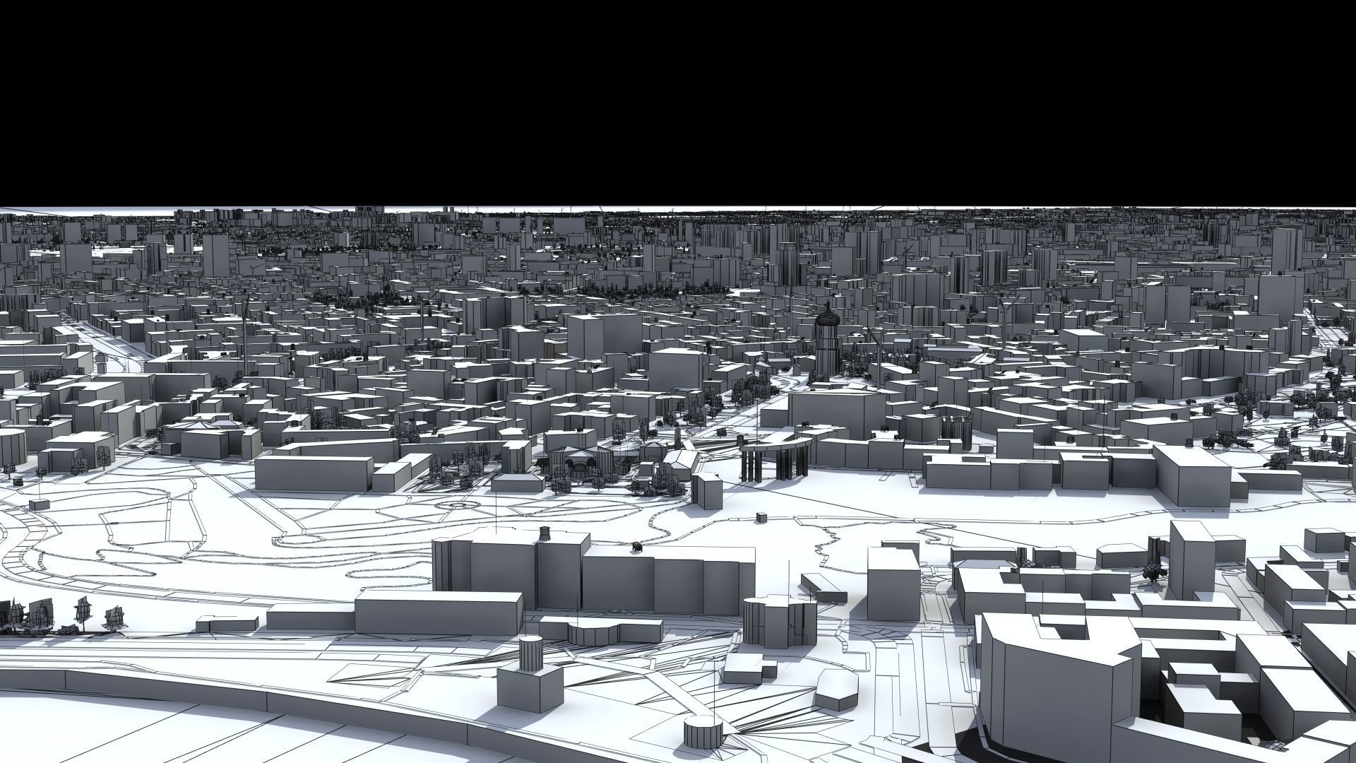 Kyiv City Ukraine Low-poly 3D model_31