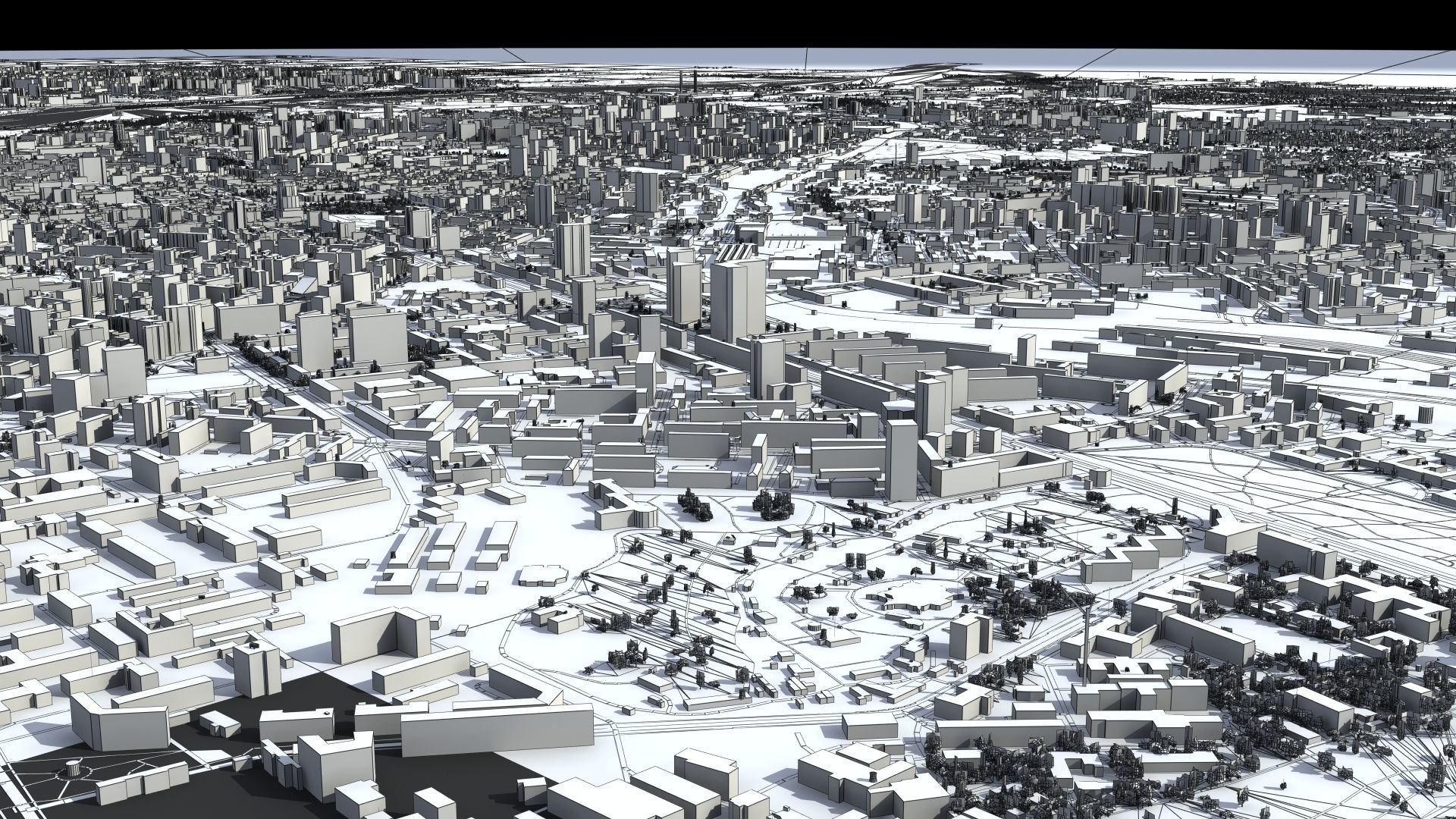 Kyiv City Ukraine Low-poly 3D model_40