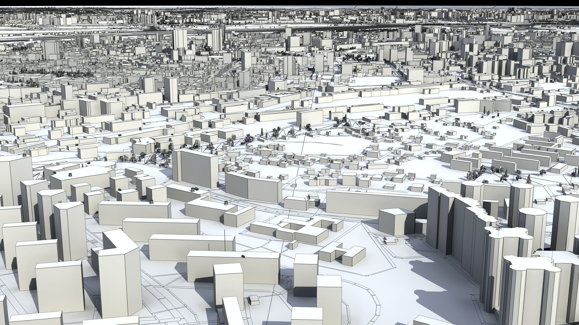 Kyiv City Ukraine Low-poly 3D model_37