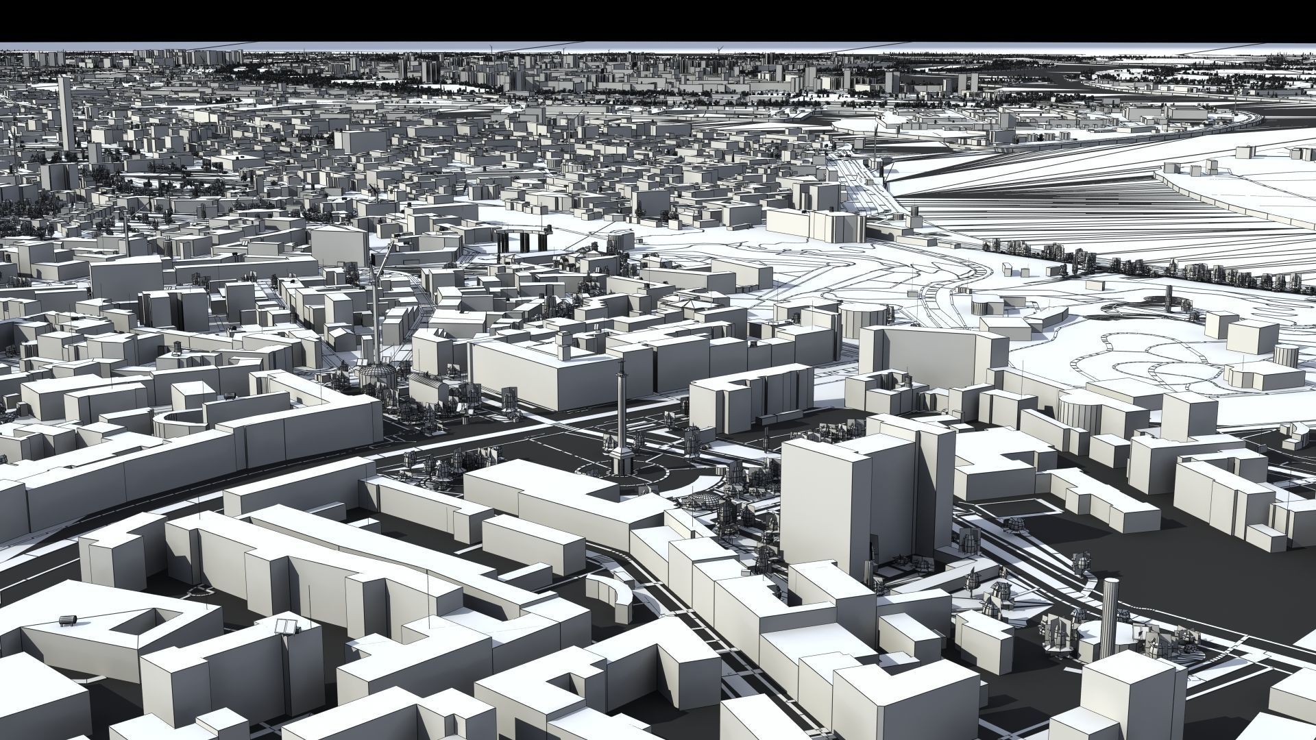 Kyiv City Ukraine Low-poly 3D model_42