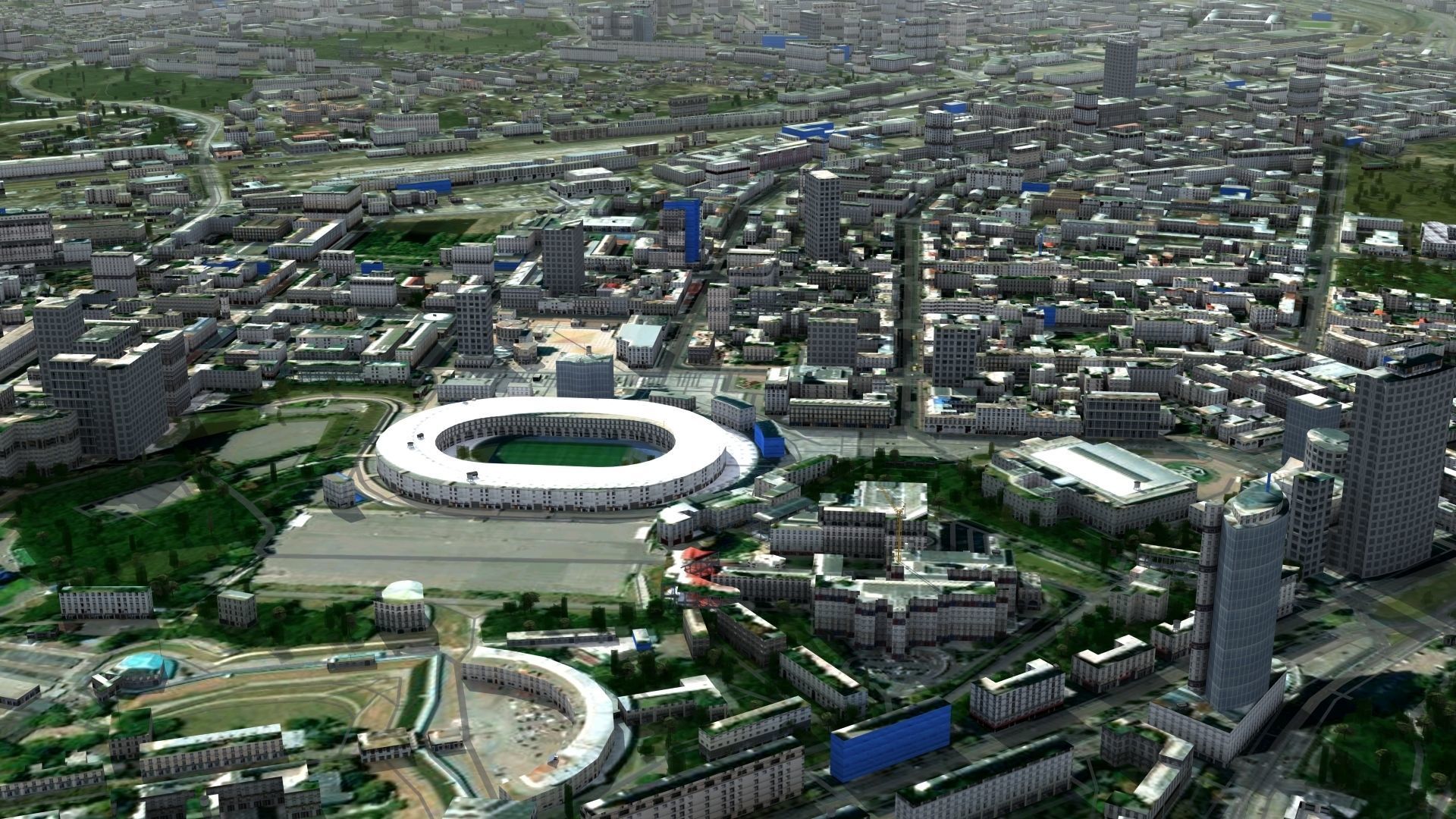 Kyiv City Ukraine Low-poly 3D model_18