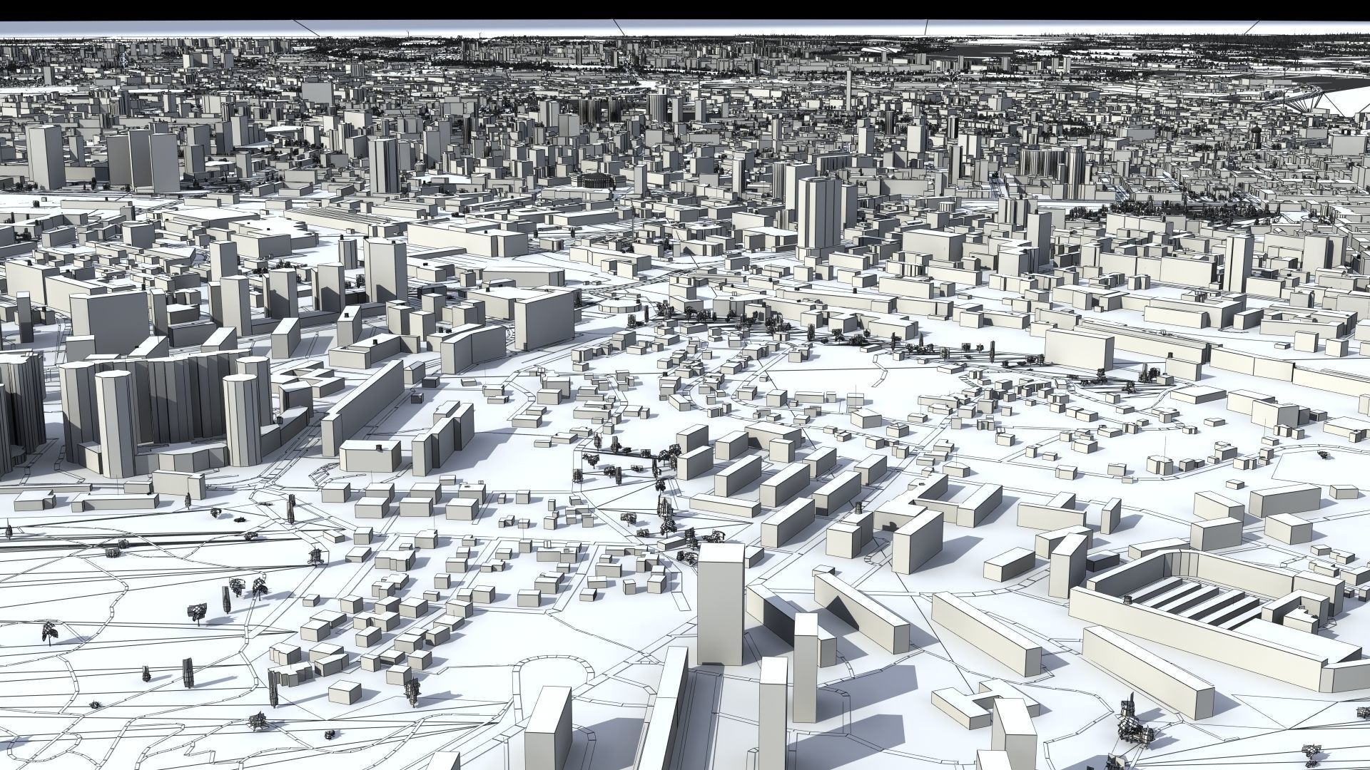 Kyiv City Ukraine Low-poly 3D model_30