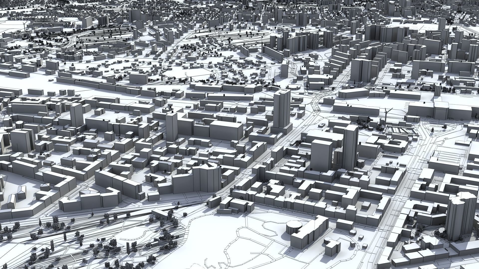 Kyiv City Ukraine Low-poly 3D model_32