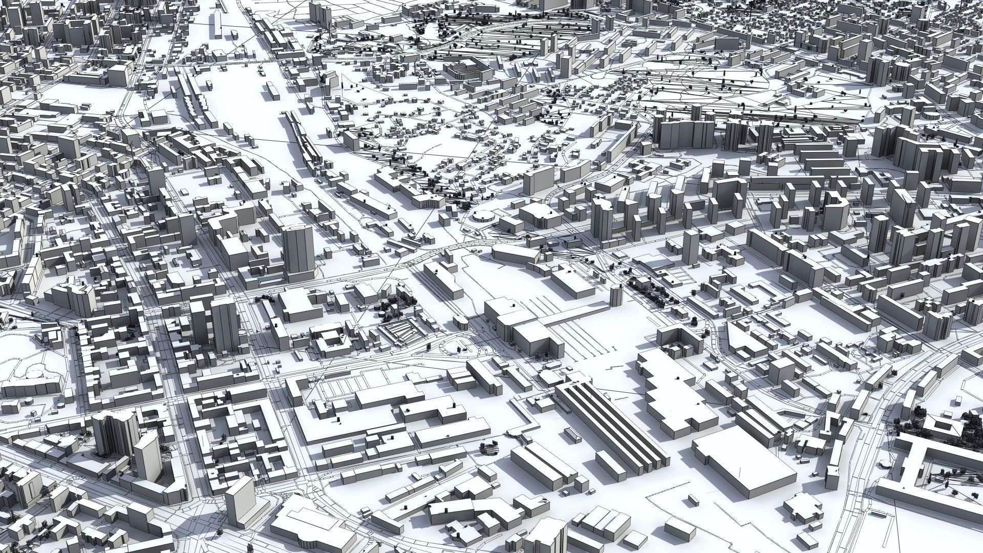 Kyiv City Ukraine Low-poly 3D model_33