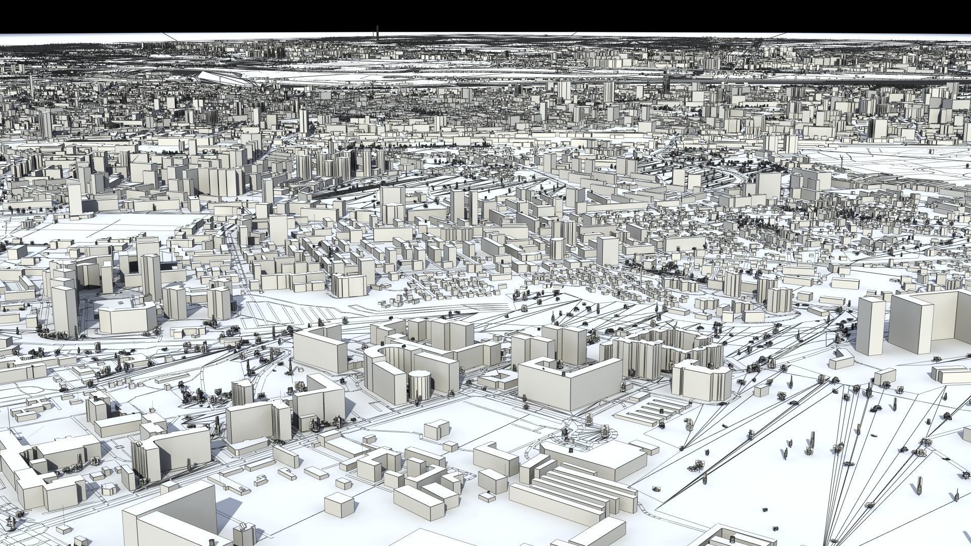 Kyiv City Ukraine Low-poly 3D model_38