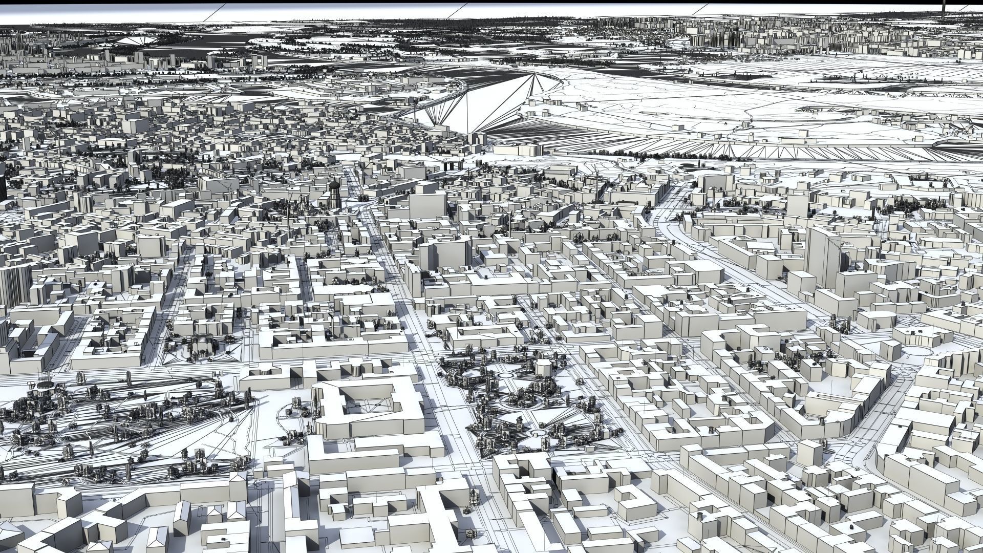 Kyiv City Ukraine Low-poly 3D model_36