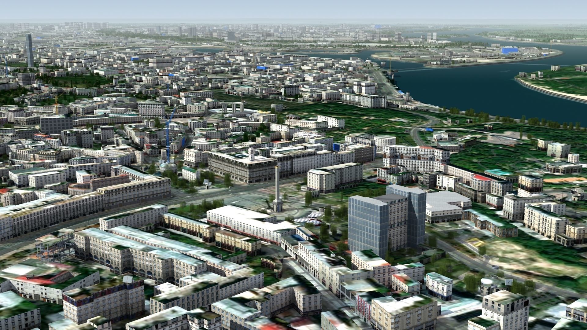 Kyiv City Ukraine Low-poly 3D model_12
