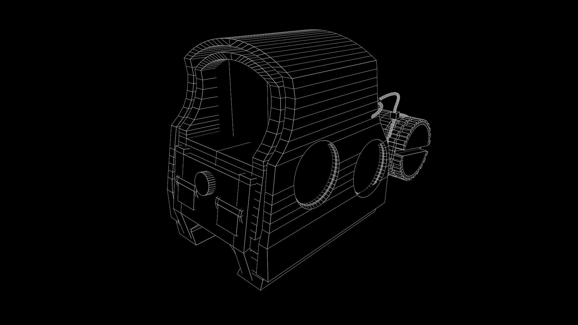 EOtech XPS 3 Low-poly 3D model_8