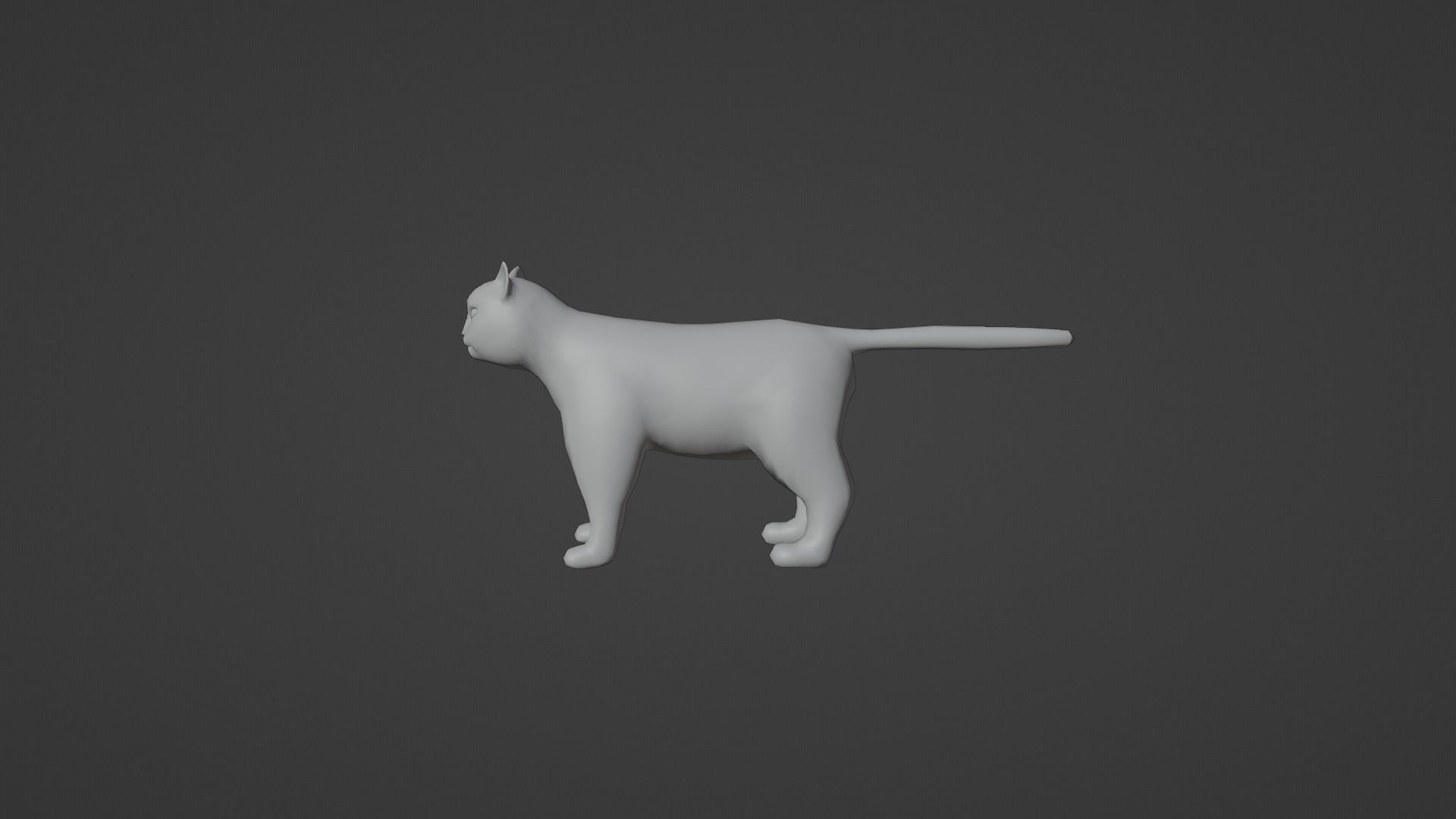 Cat Model Low-poly 3D model_2
