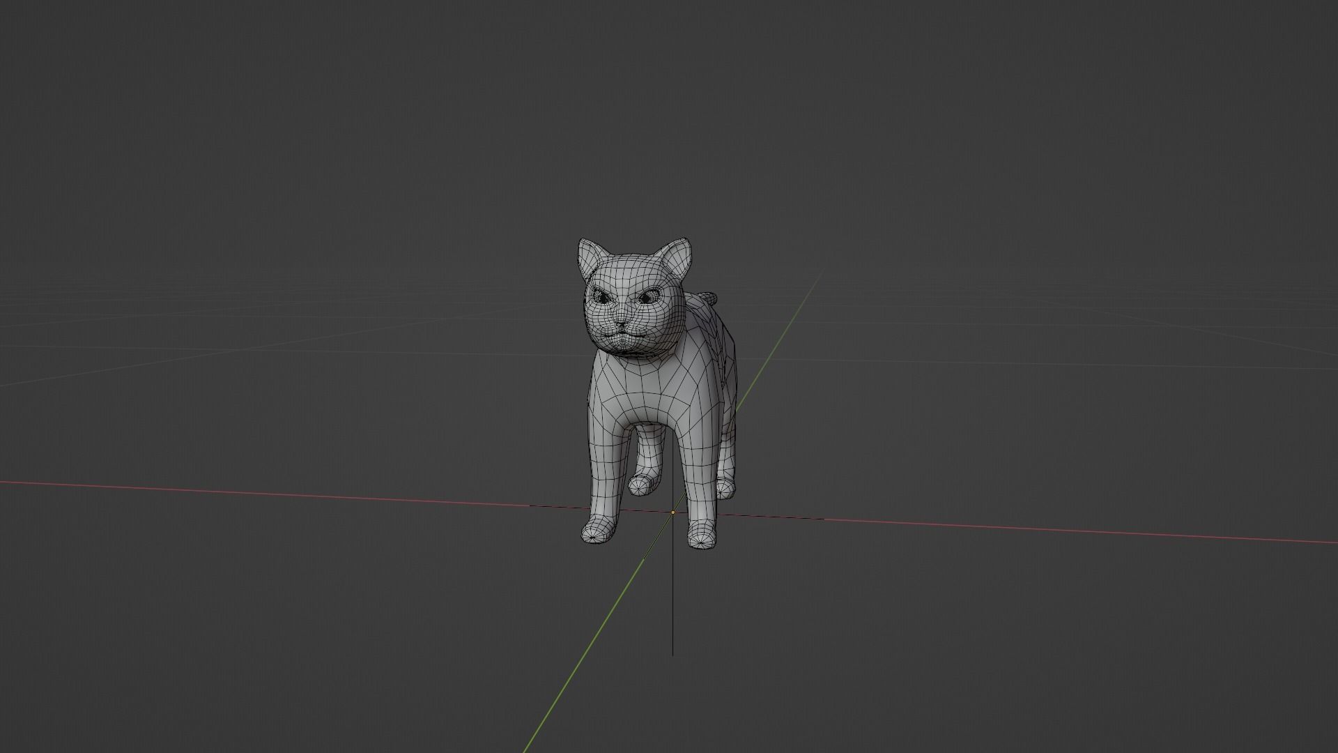 Cat Model Low-poly 3D model_1