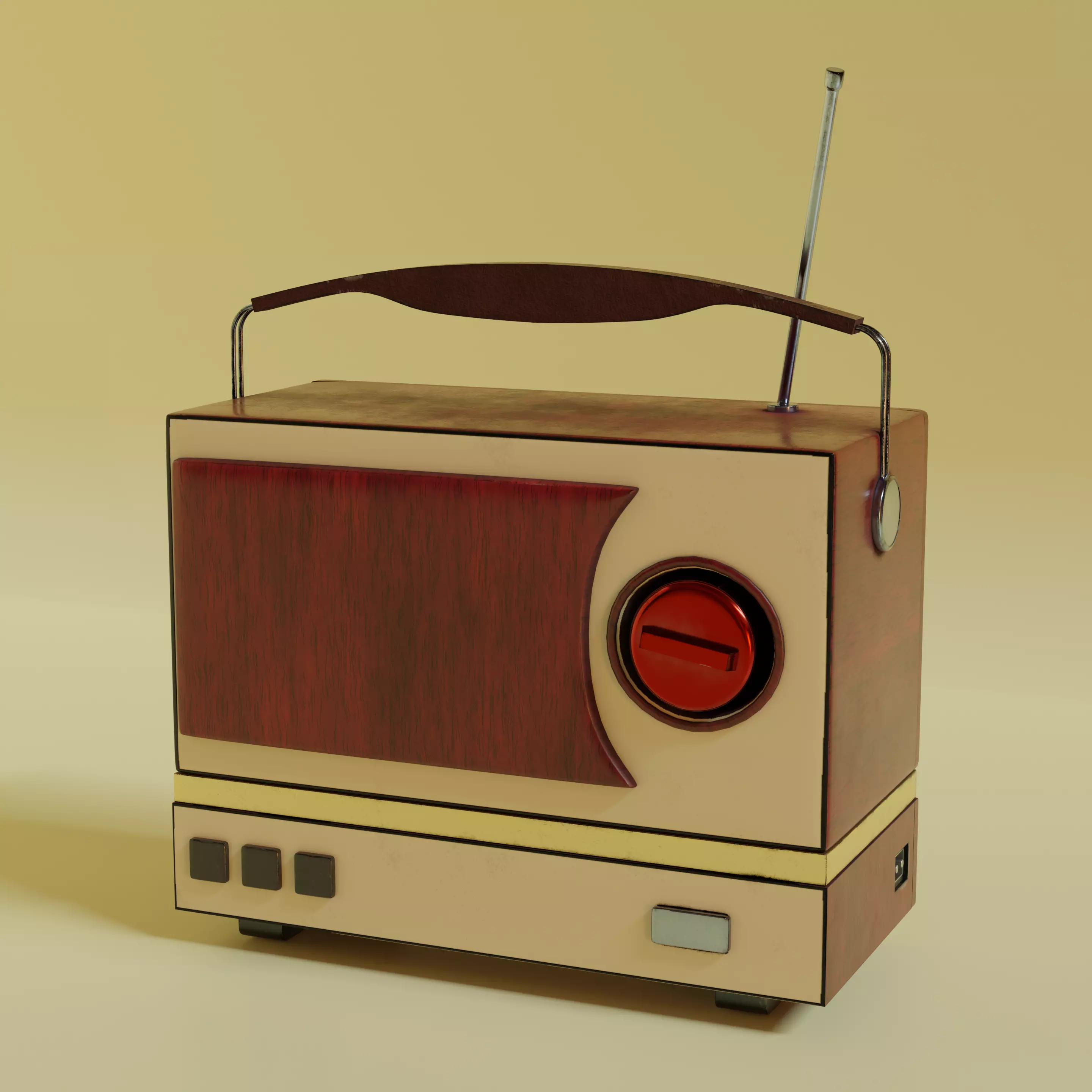 Antique radio Free 3D model