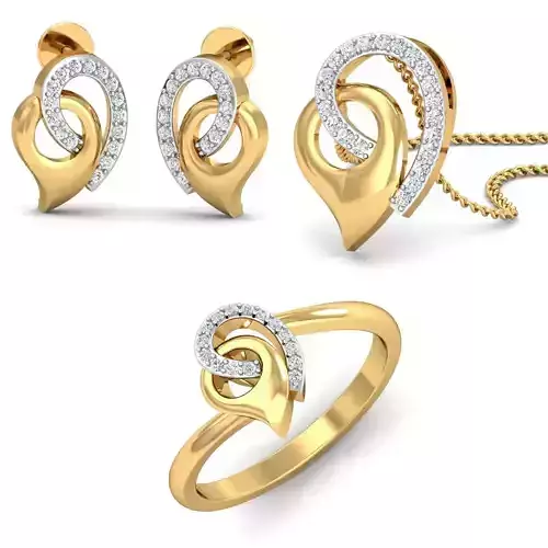 Earring Ring Pendant for Women 3dm stl render detail