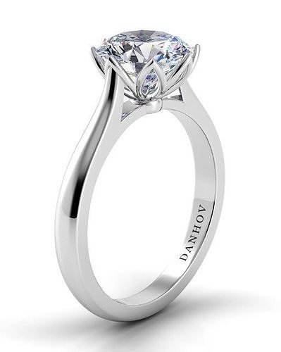 CG340 solitaire engagement ring 3D print model