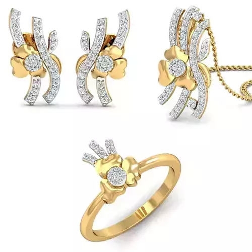 Earring Ring Pendant for Women 3dm stl render details 3D print model