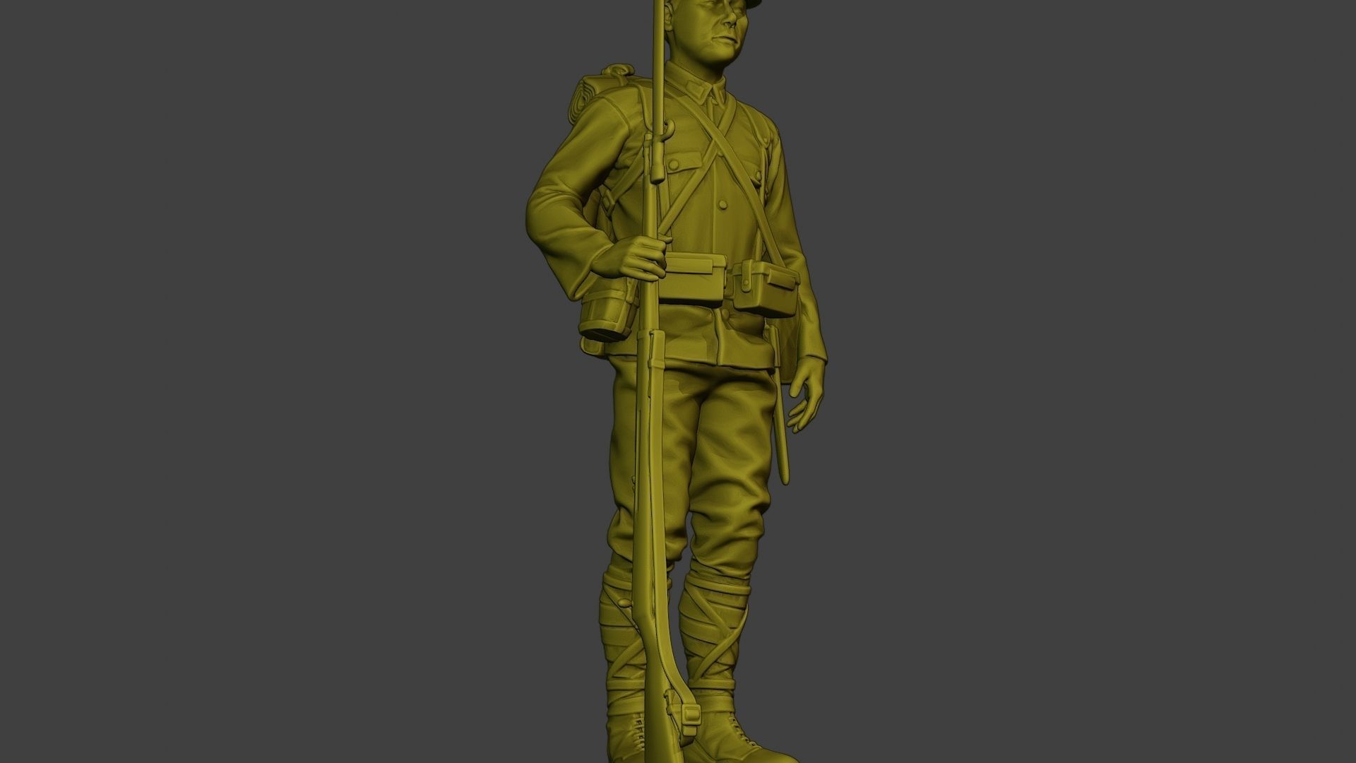 Japanese soldier ww2 Attention J1 3D print model_13