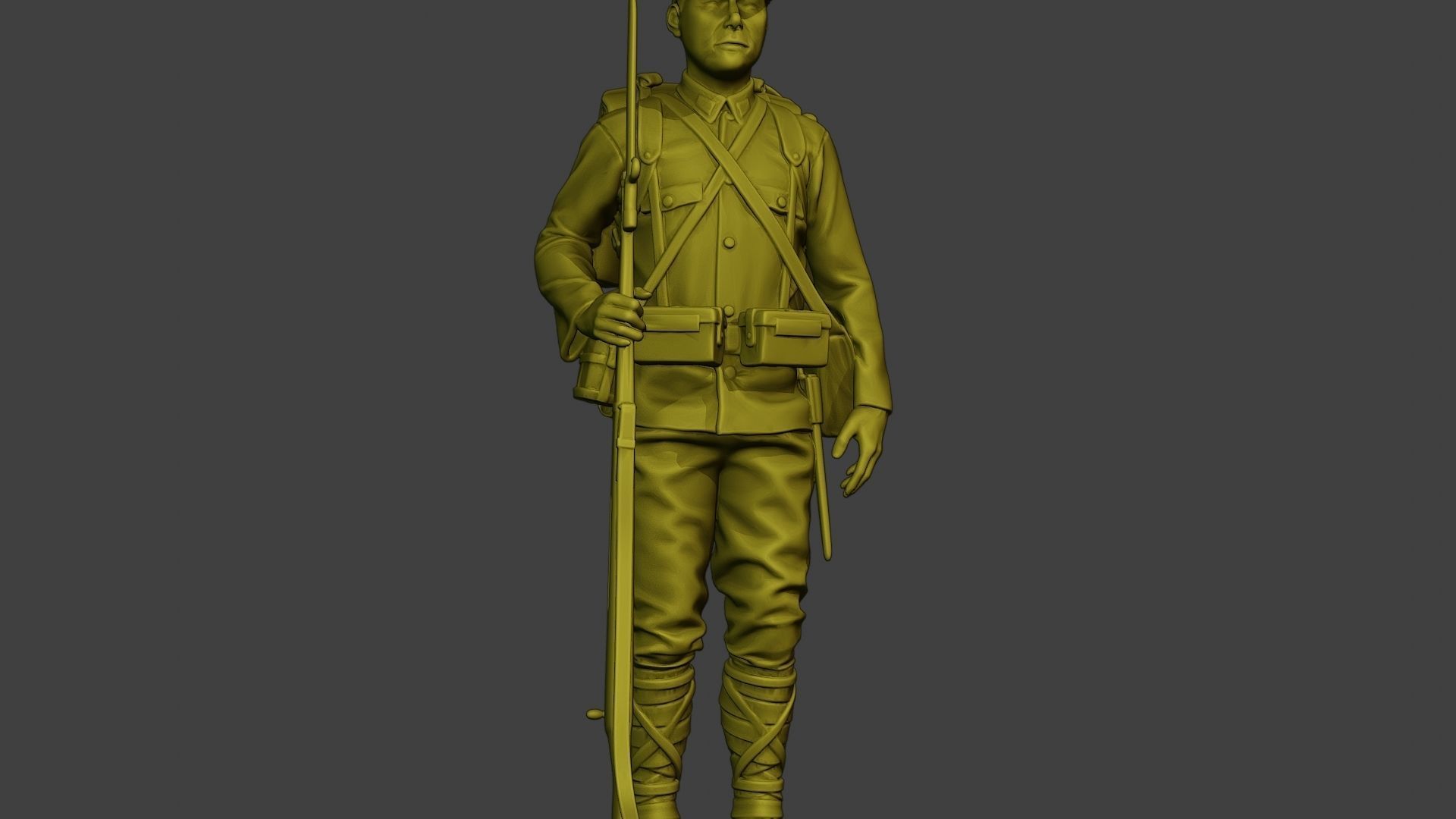 Japanese soldier ww2 Attention J1 3D print model_28