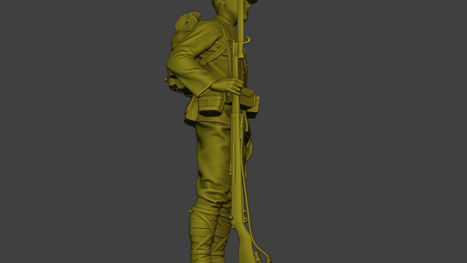 Japanese soldier ww2 Attention J1 3D print model_29