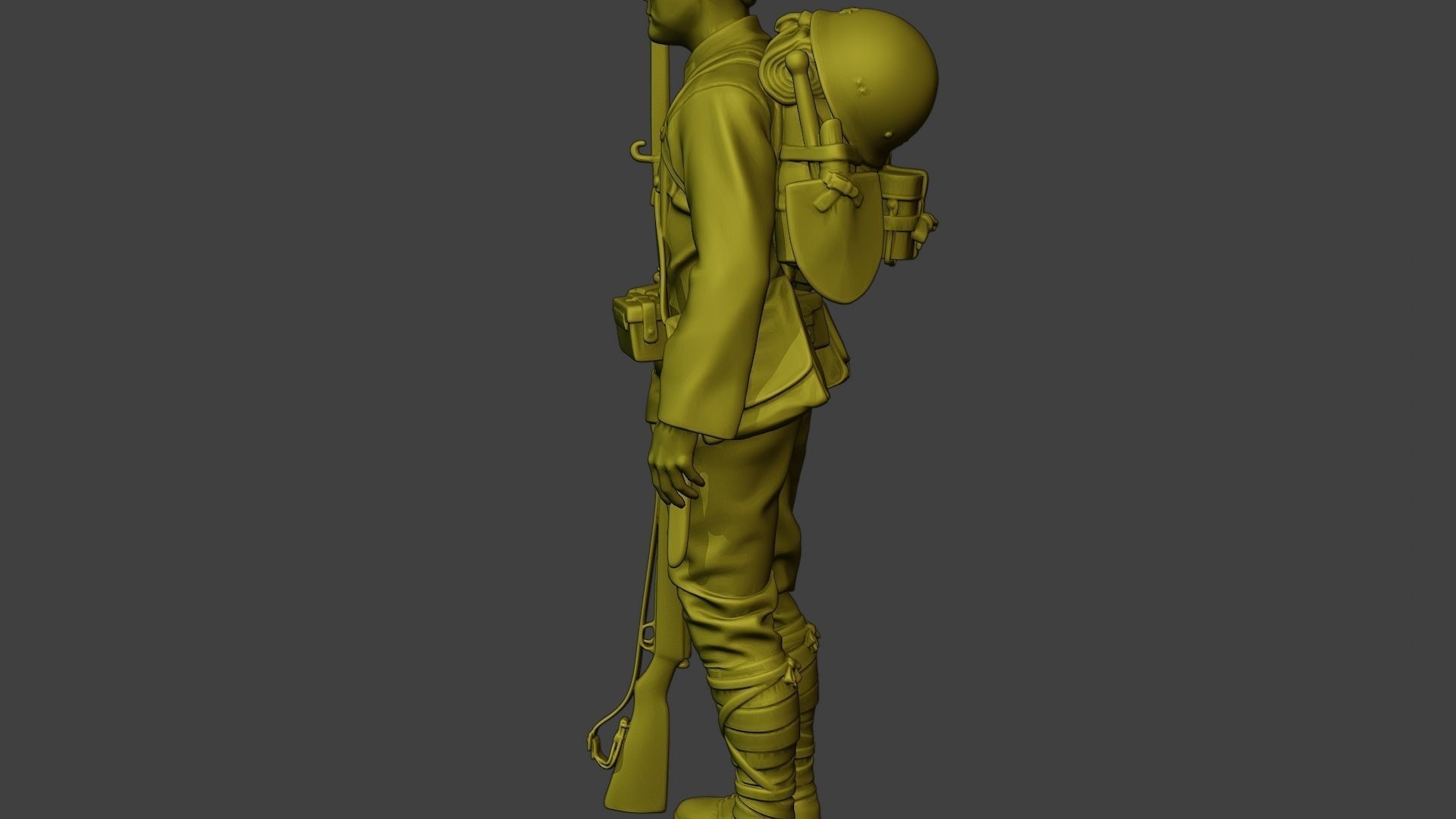 Japanese soldier ww2 Attention J1 3D print model_26
