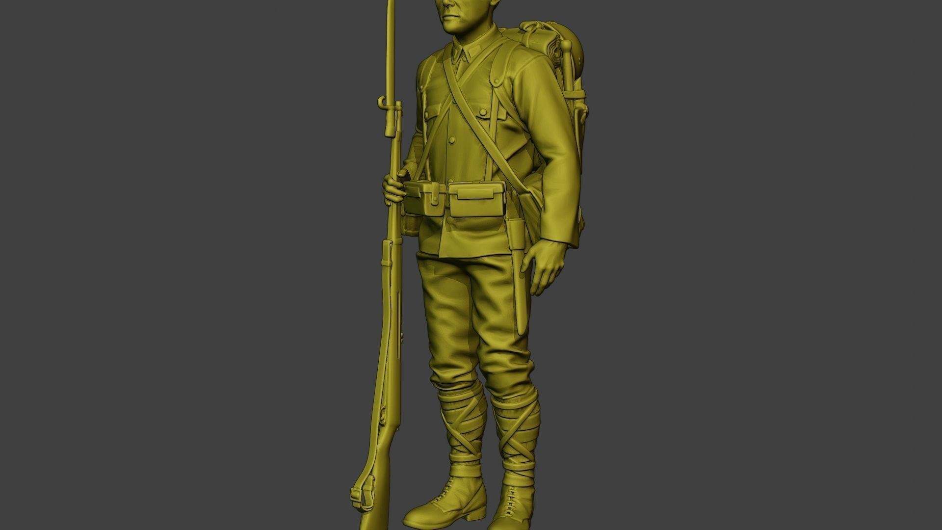 Japanese soldier ww2 Attention J1 3D print model_27
