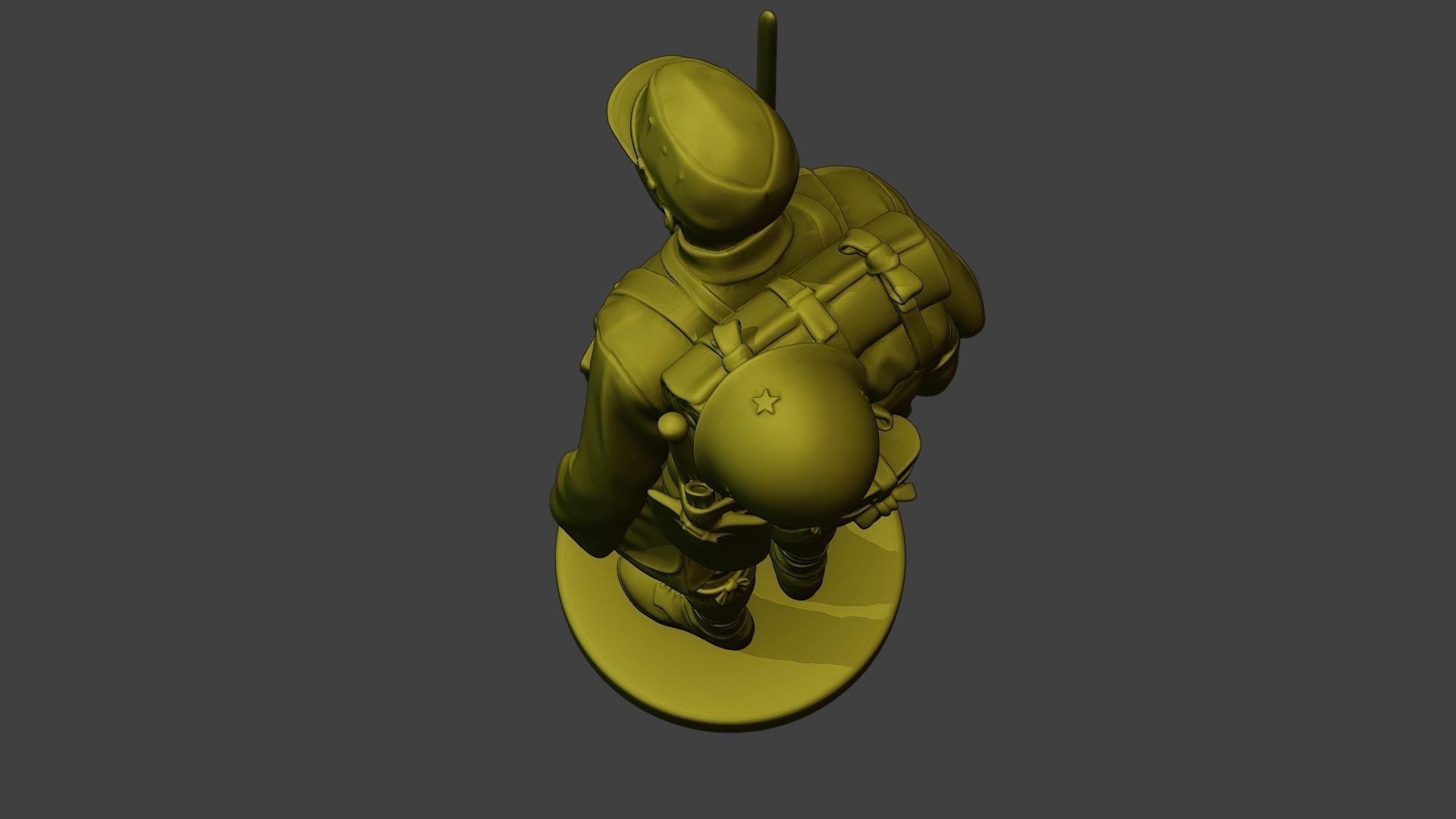 Japanese soldier ww2 Attention J1 3D print model_16