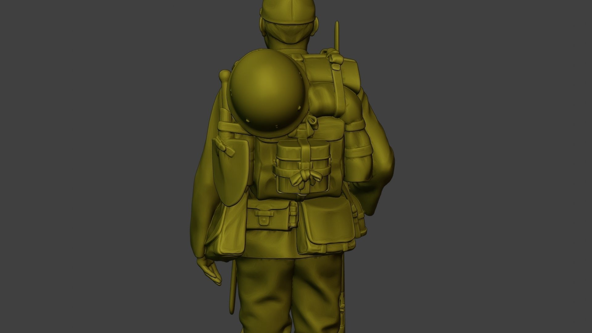 Japanese soldier ww2 Attention J1 3D print model_21