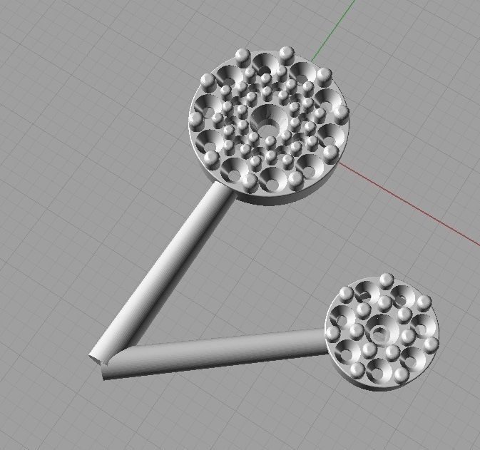 CG342 pair of sterling silver earrings with diamonds 3D print model_3