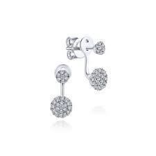 CG342 pair of sterling silver earrings with diamonds 3D print model_2