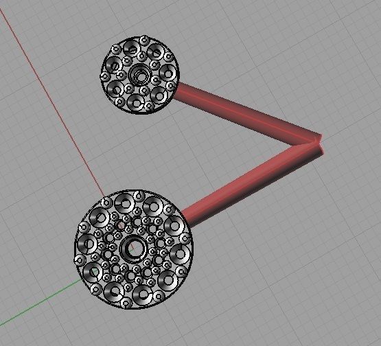 CG342 pair of sterling silver earrings with diamonds 3D print model_9