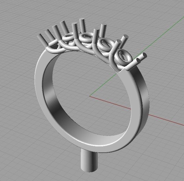 CG343 ktt milk su diamond ring 3D print model_1