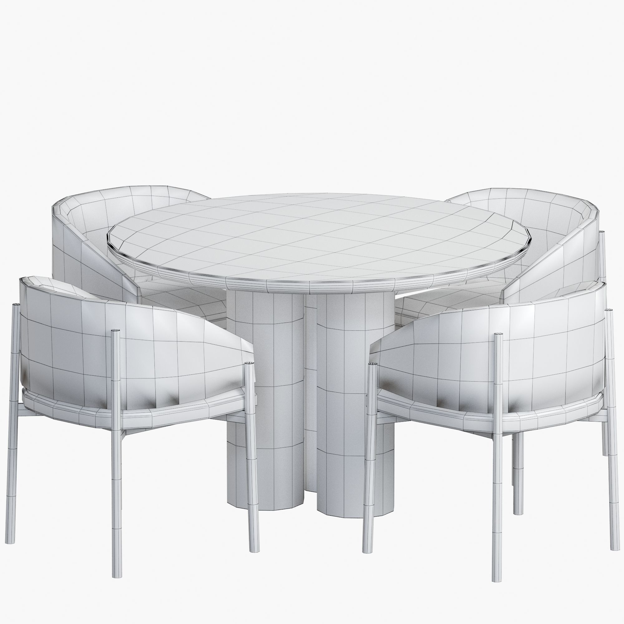 Porro Frank Anya Travertine dining table 3D model CGTrader