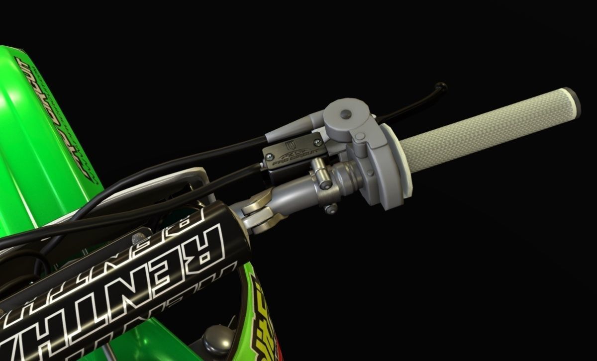 2002 Kawasaki KX125 Pro Circuit Low-poly 3D model_2