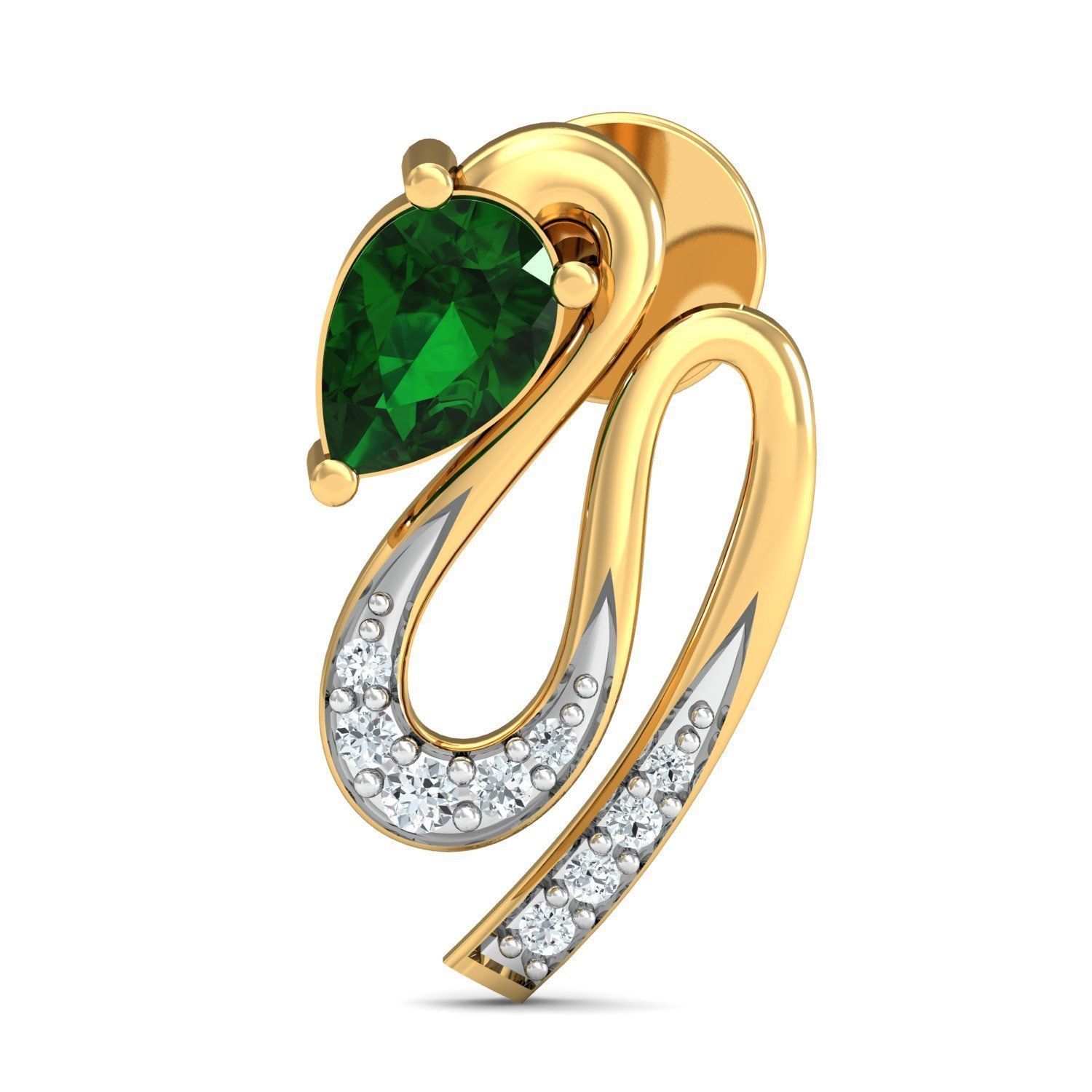 Solitaire Women Earring Ring Pendant 3dm stl render 3D print model_6