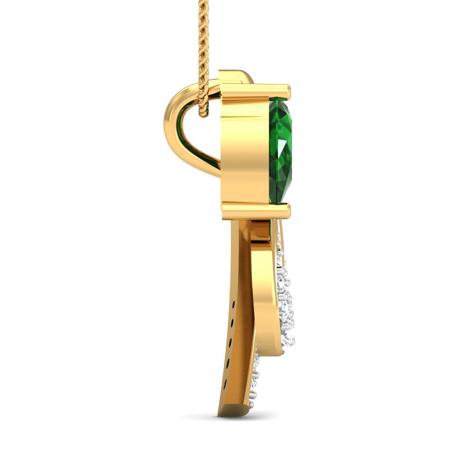 Solitaire Women Earring Ring Pendant 3dm stl render 3D print model_2