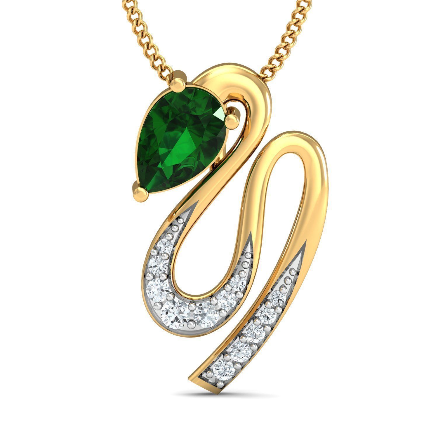 Solitaire Women Earring Ring Pendant 3dm stl render 3D print model_1