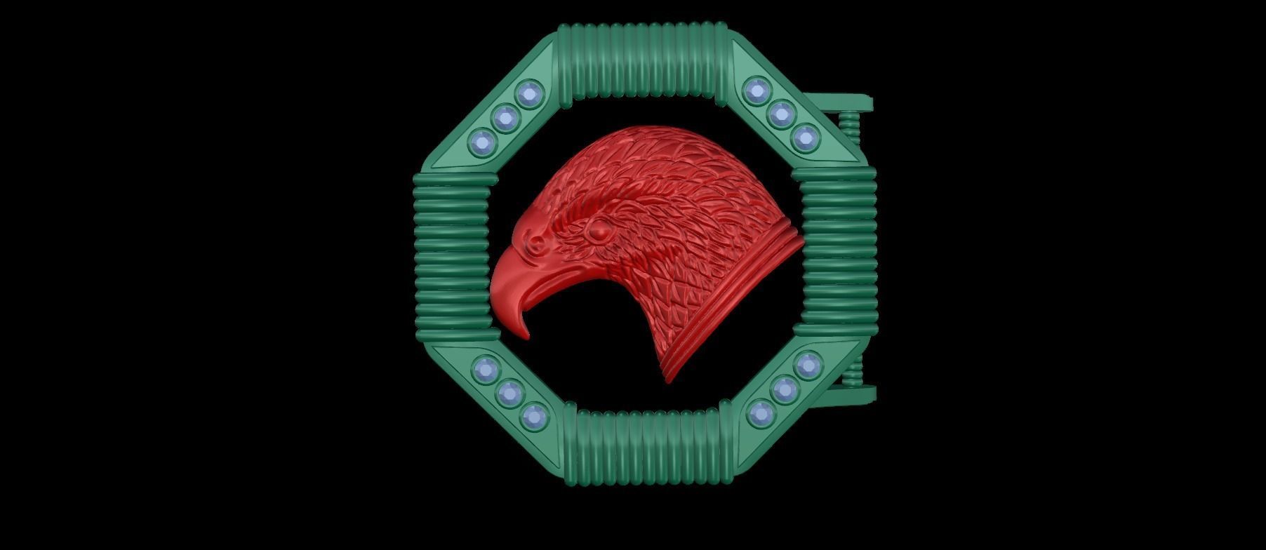 belt head 3D print model_1