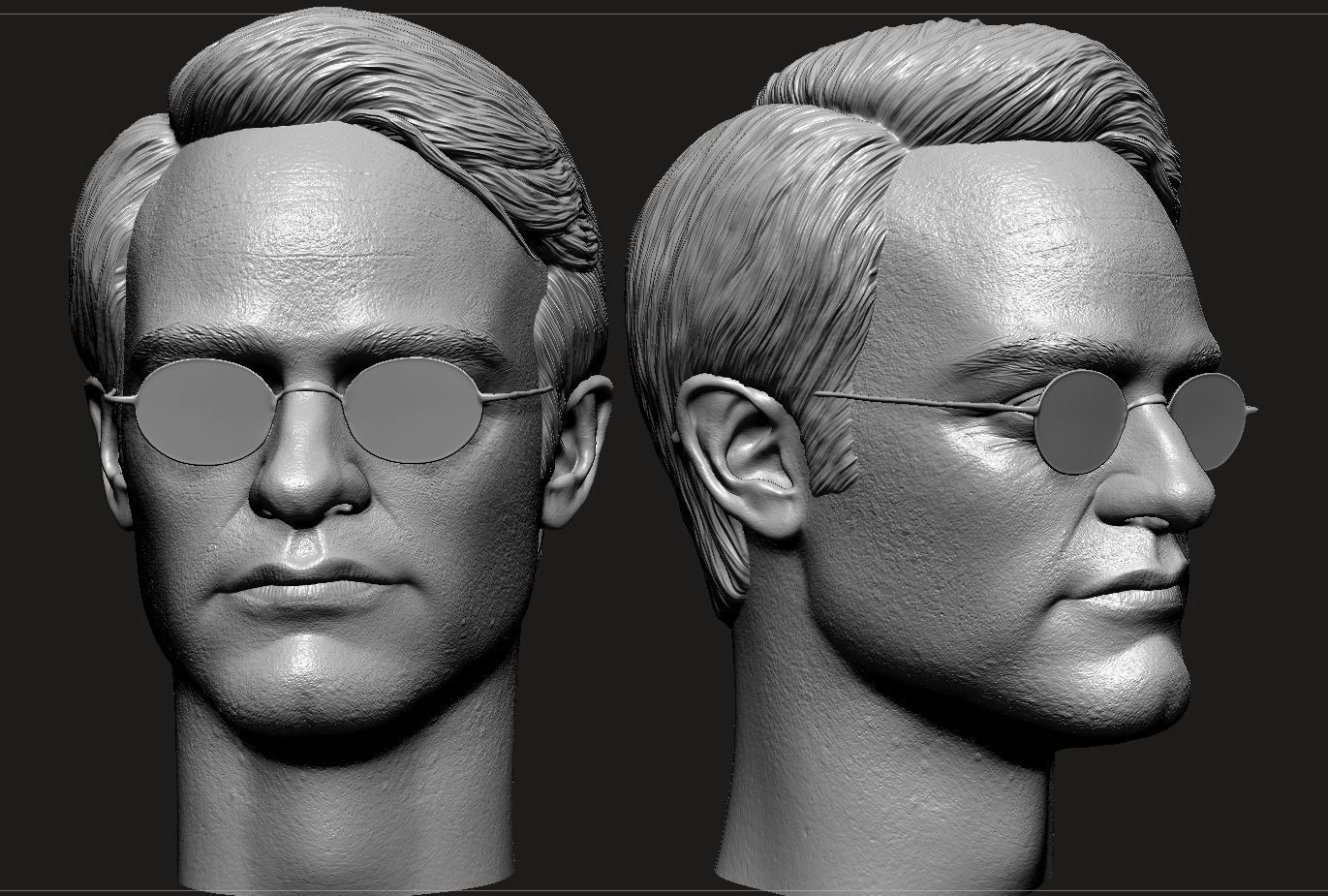 Charlie Cox Head- Matt Murdock 3D print model_6
