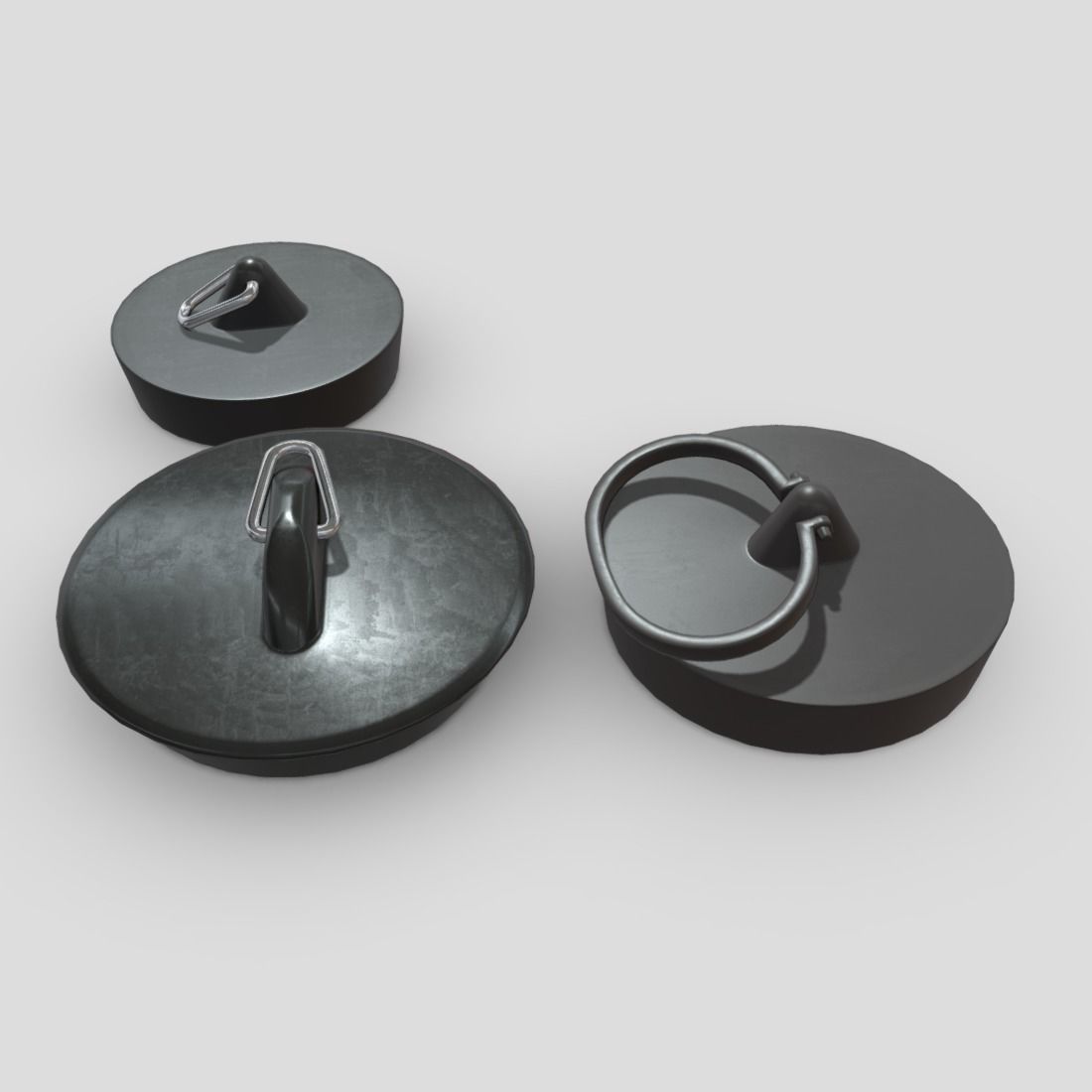 Sink Plug Pack Low-poly 3D model_11