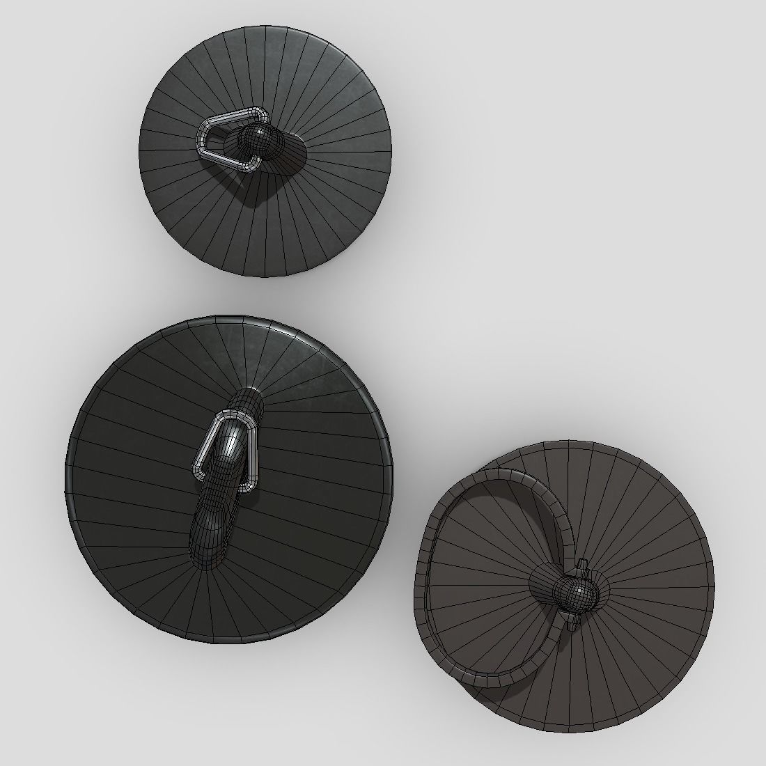 Sink Plug Pack Low-poly 3D model_8