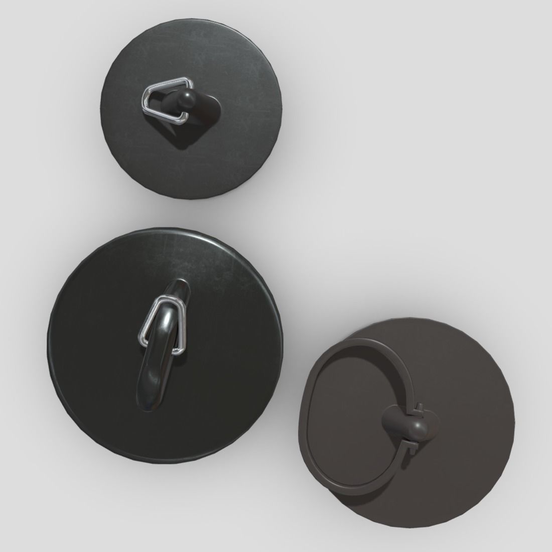 Sink Plug Pack Low-poly 3D model_7